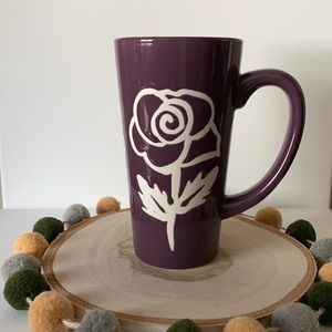 Beautiful purple etched coffee mug